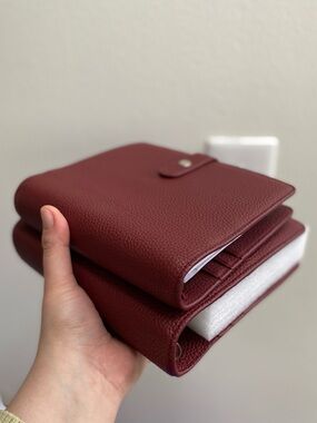 A6 Aura Estelle Ring Planner in very rare Wild Syrah Burgundy Color